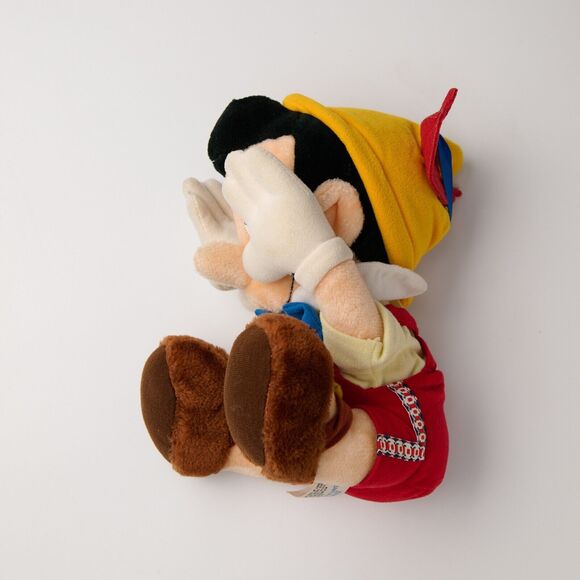Vintage 1980s Walt Disney World Disneyland Pinocchio Plush Doll 10" Sitting Pose - Picture 3 of 10